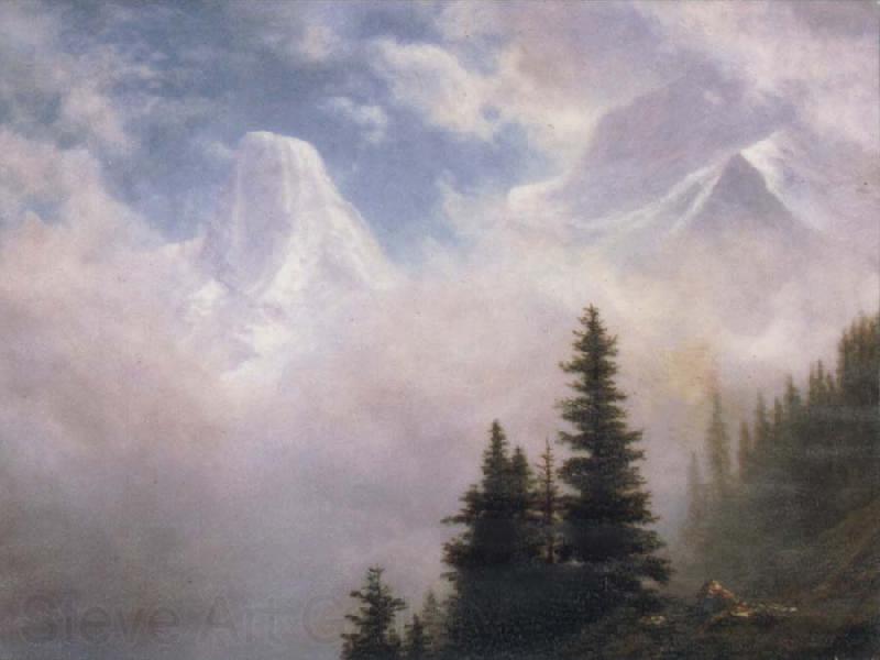 Albert Bierstadt High in the Mountains Norge oil painting art